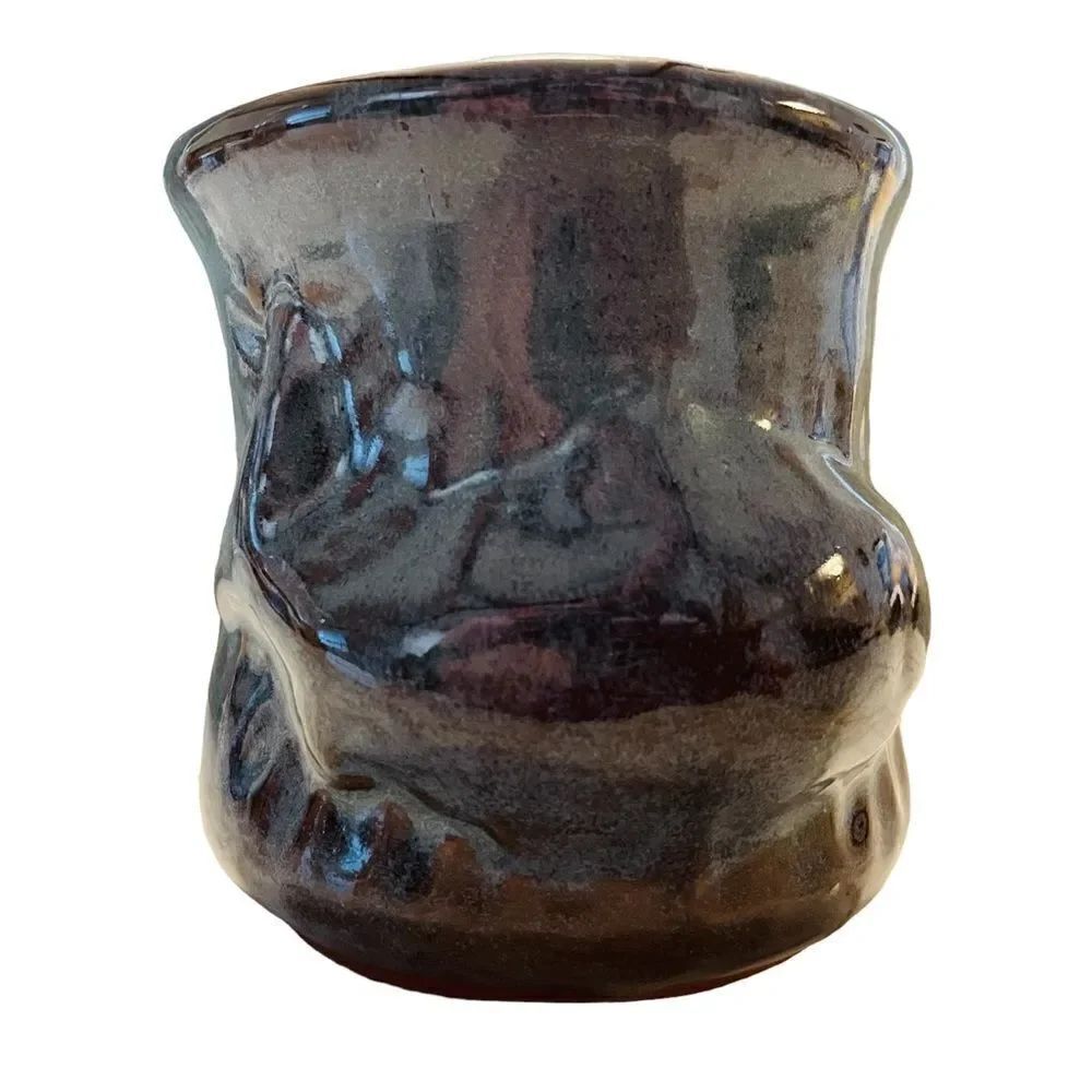 Thora Redware Clay Pottery Fish Mug - Picture 2 of 5